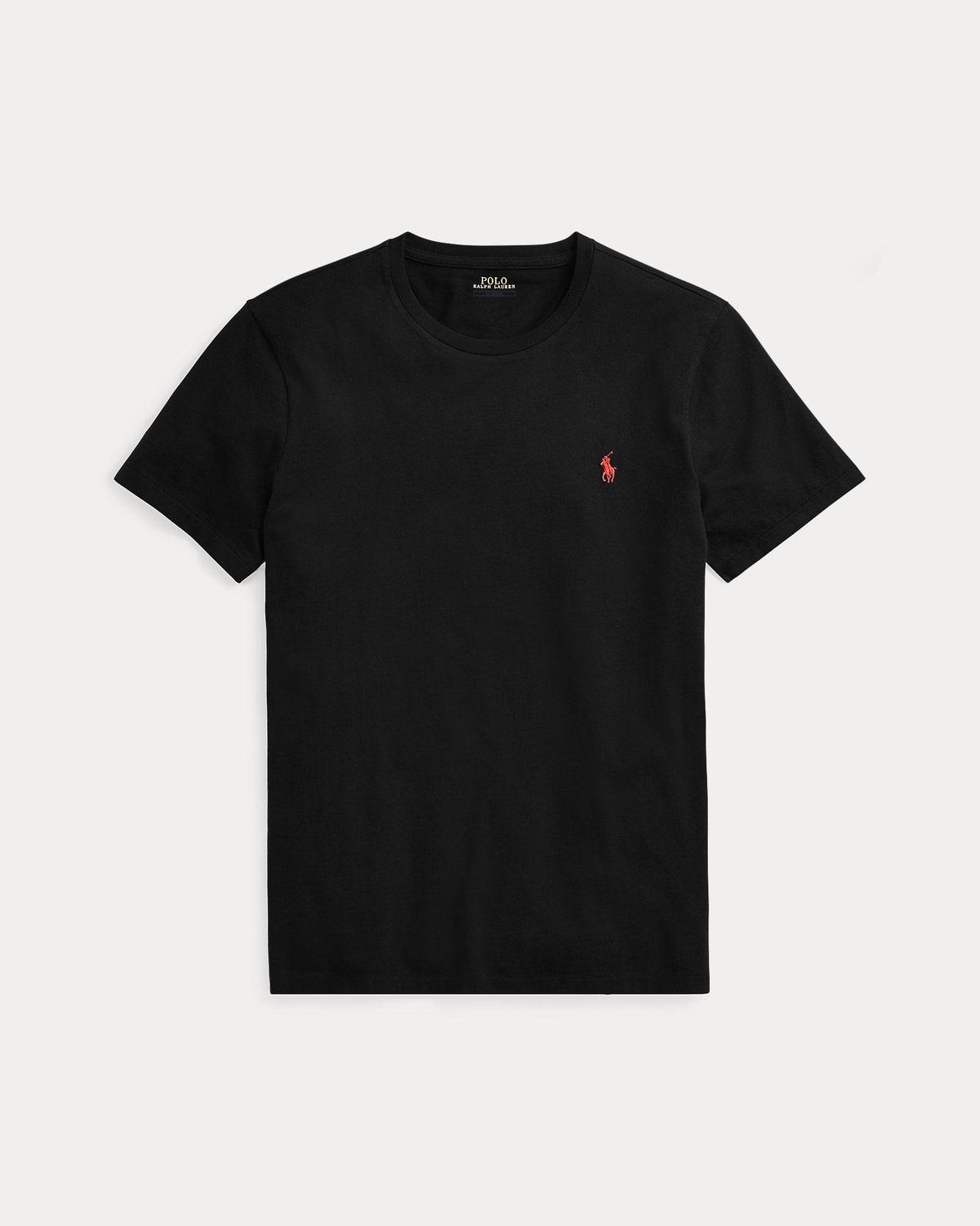Slim Fit Cotton Crewneck T-Shirt Black