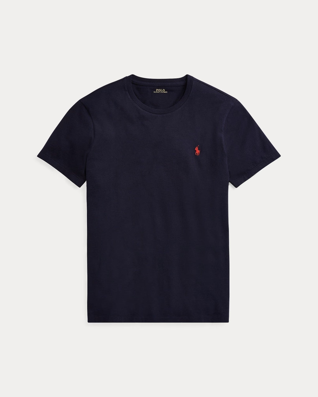 Slim Fit Cotton Crewneck T-Shirt Navy blue