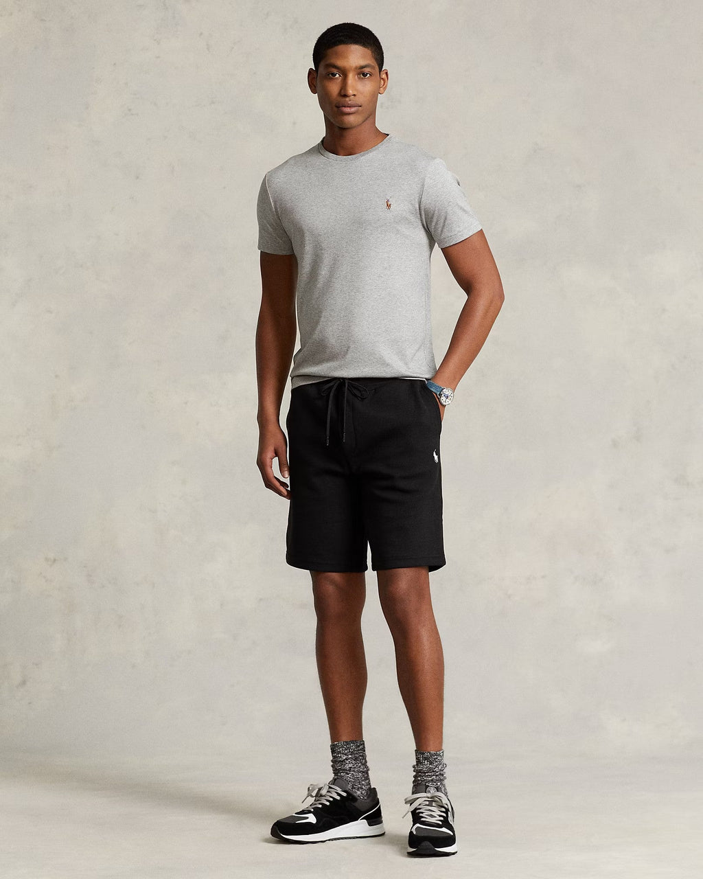 Slim Fit Cotton Crewneck T-Shirt Gray