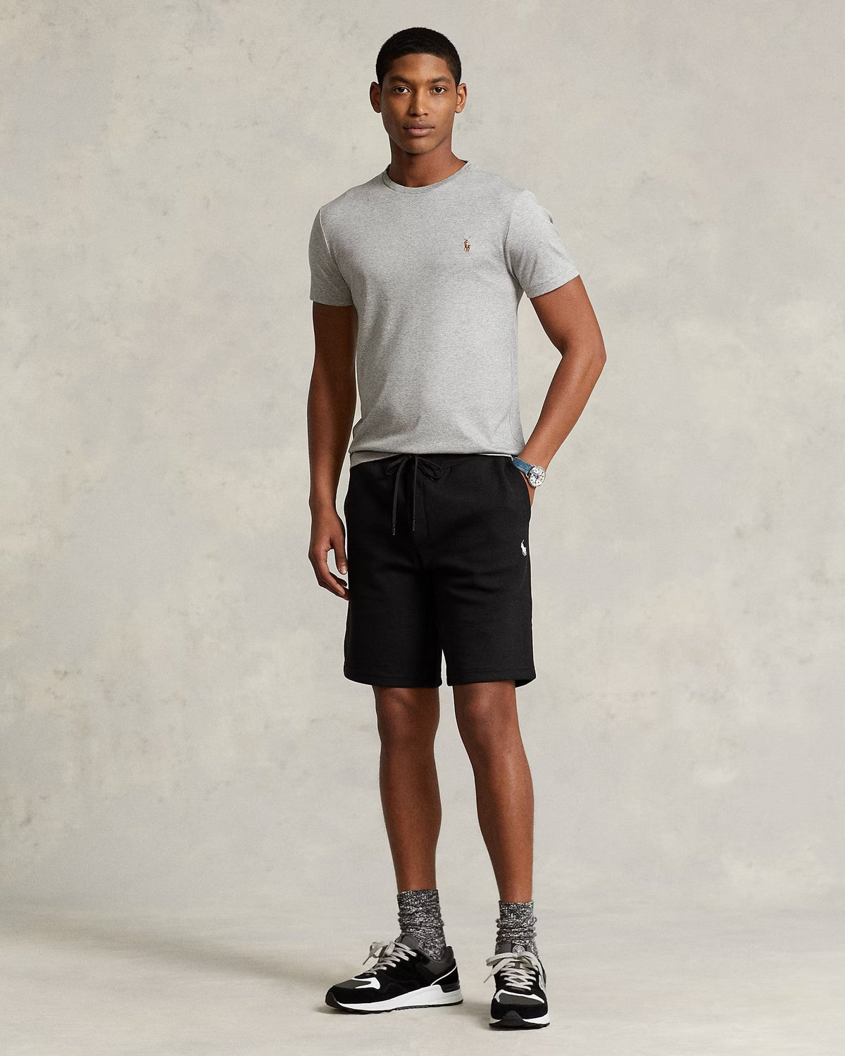Slim Fit Cotton Crewneck T-Shirt Gray