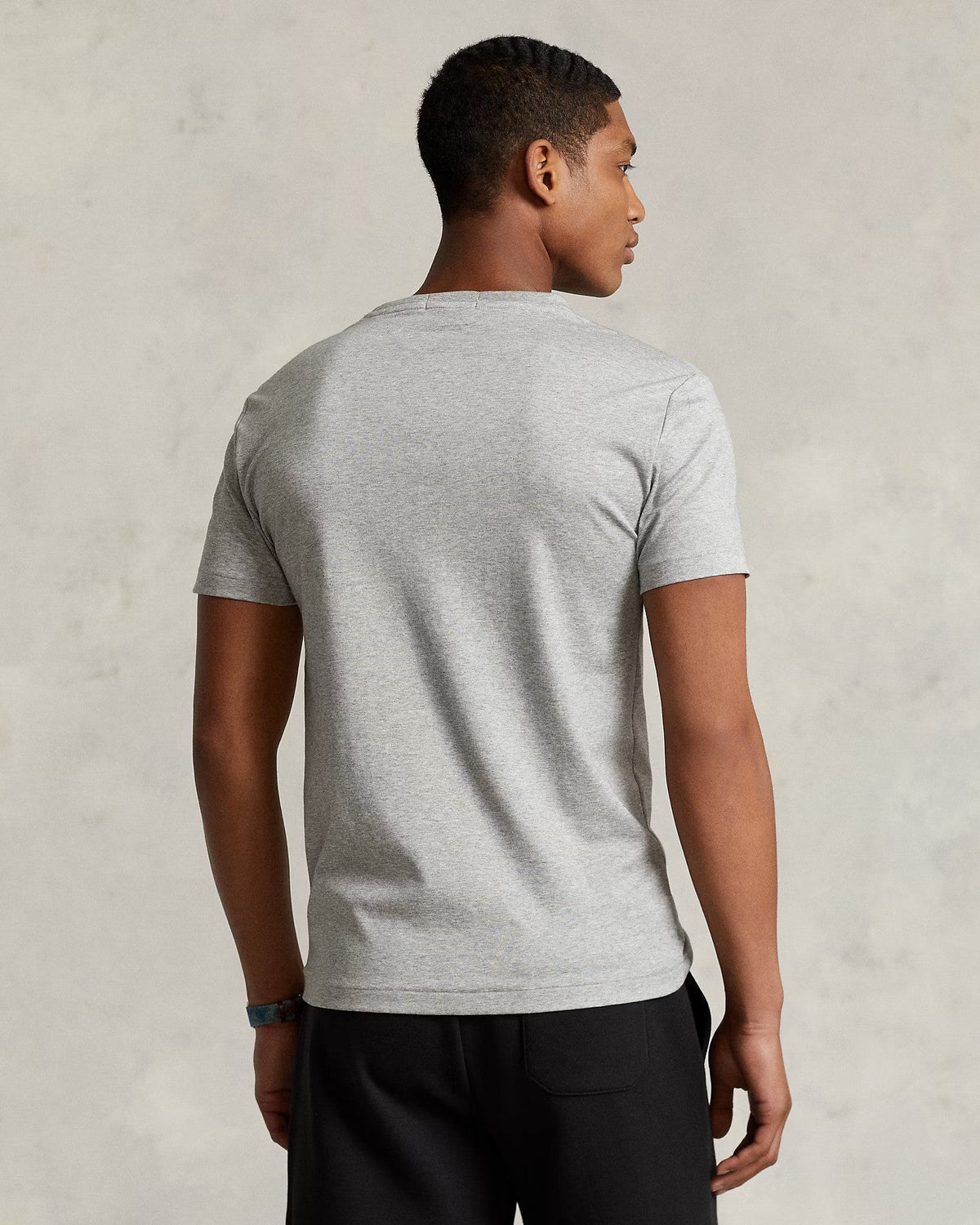 Slim Fit Cotton Crewneck T-Shirt Gray